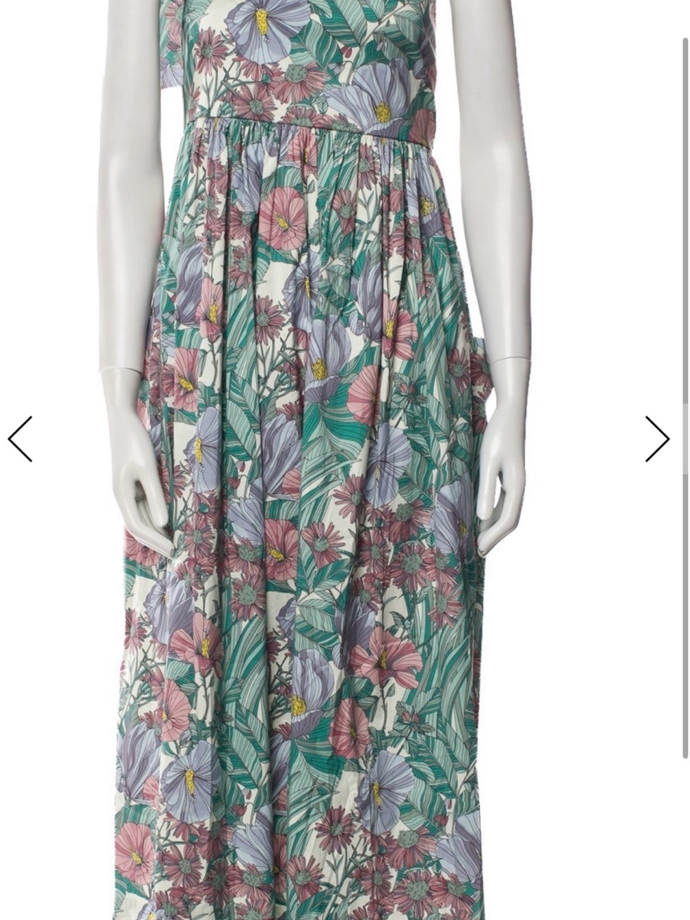 Tory Burch Hibiscus Maxi Dress in Mint, Pink & Lavender